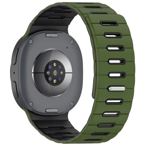 Samsung Galaxy Watch 8 - 44mm magnetisch siliconen bandje (legergroen/zwart)