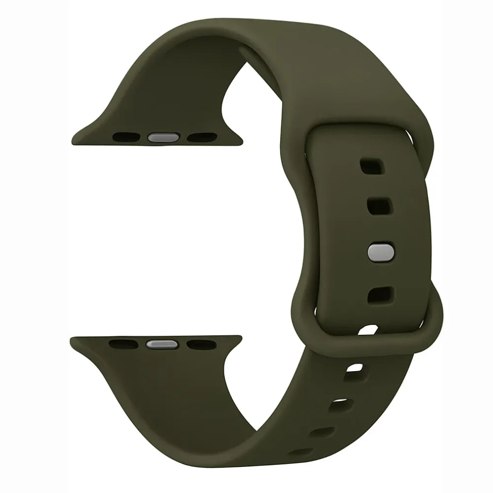 Apple Watch siliconen bandje (legergroen)