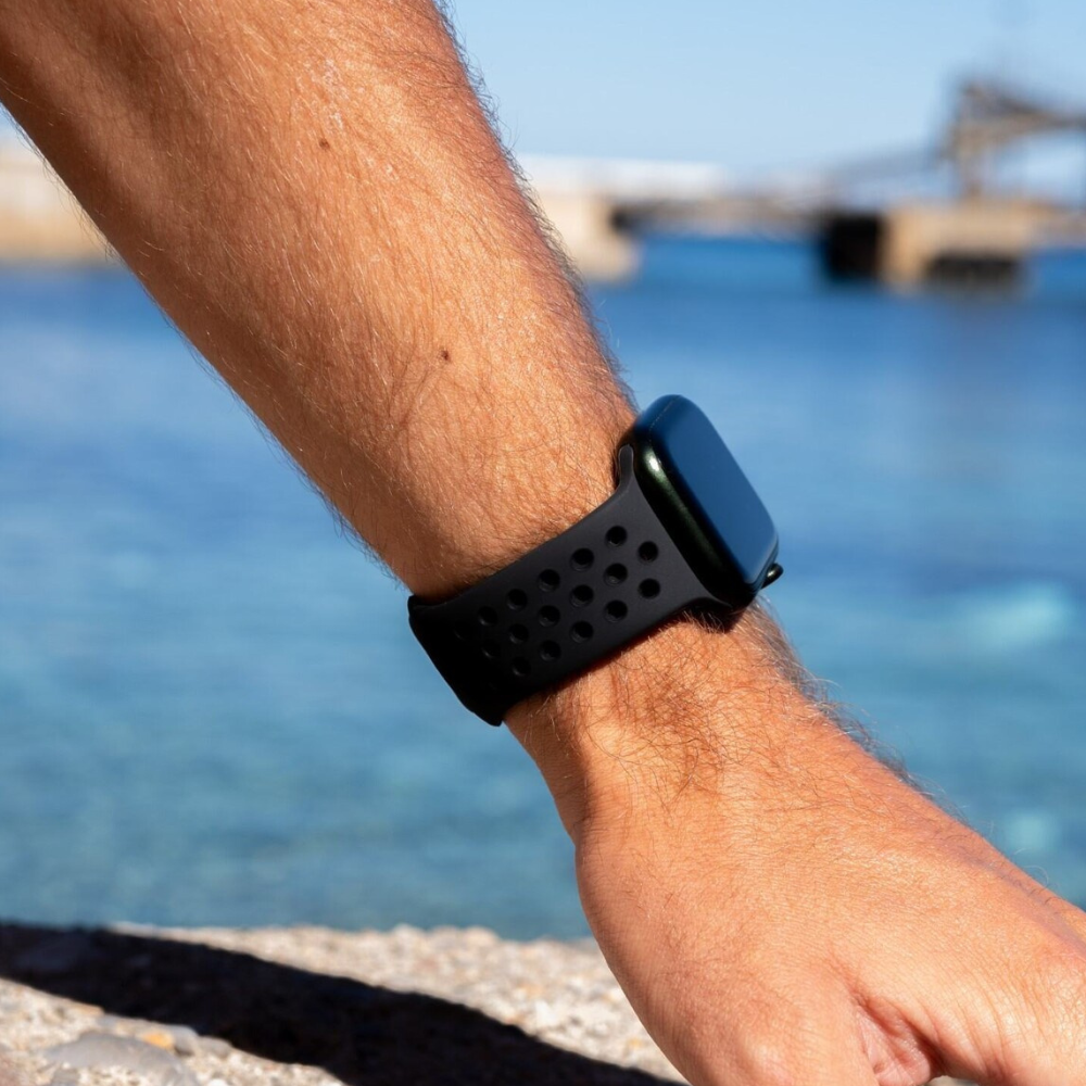 Apple Watch sport bandje (donkergrijs/zwart)