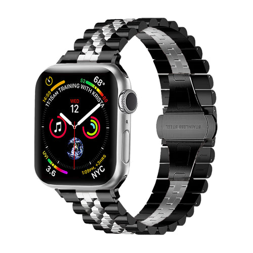 Apple Watch Jubilee stalen band (zwart/zilver)