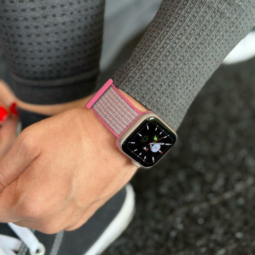 AW Nylon loop band roze