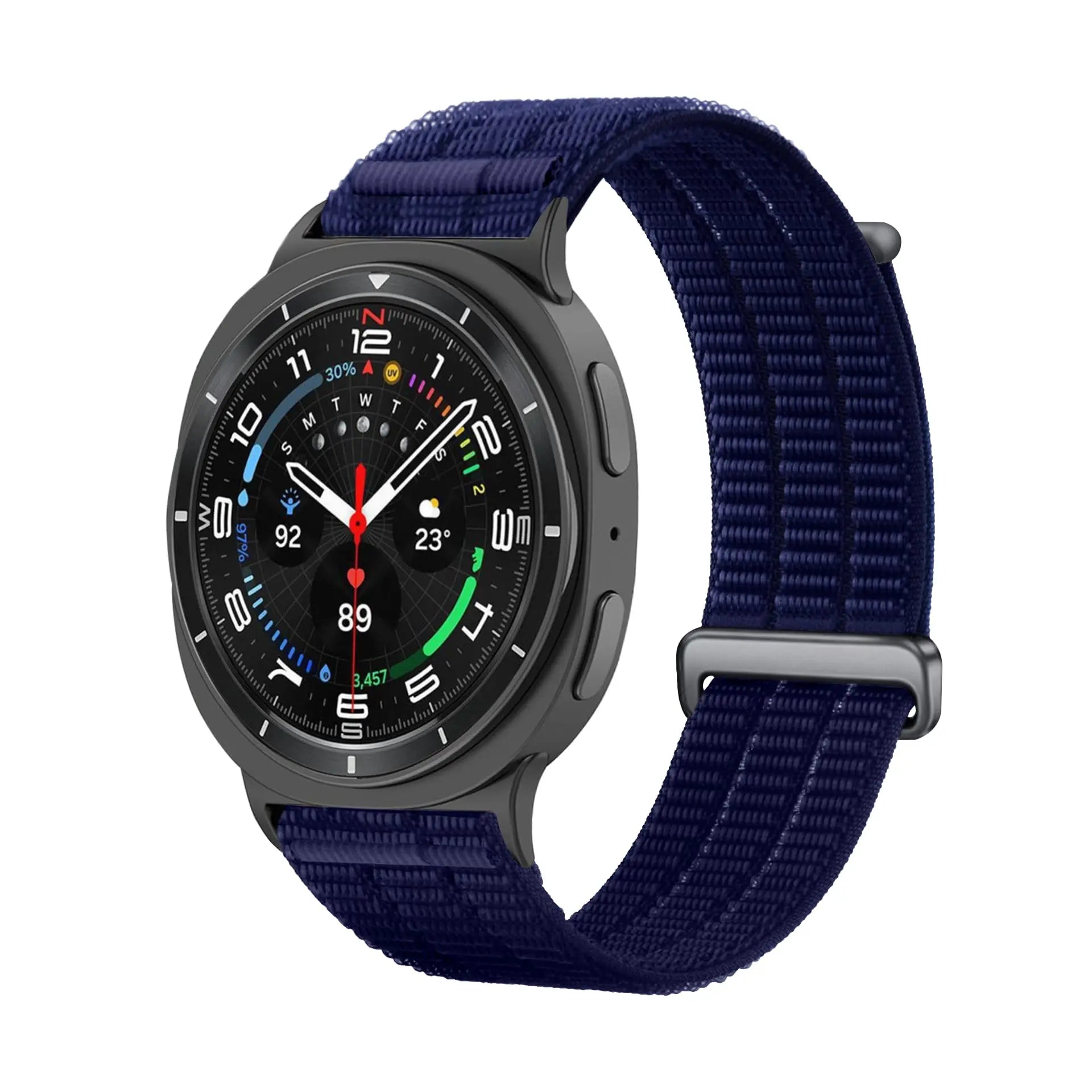 Samsung Galaxy Watch 8 Classic nylon air band (donkerblauw)
