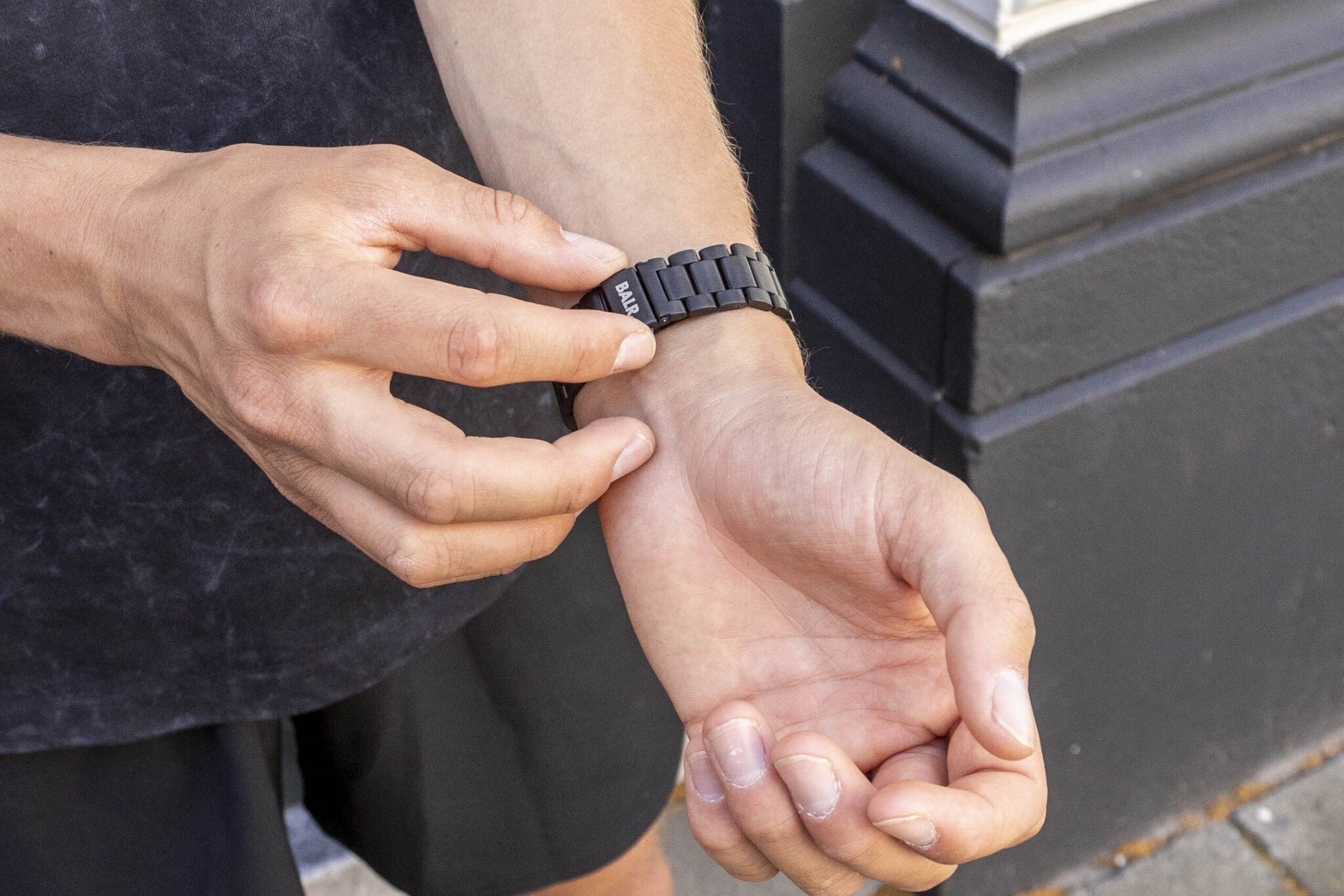 BALR Amazfit Bip 3 (Pro) stalen band (zwart)