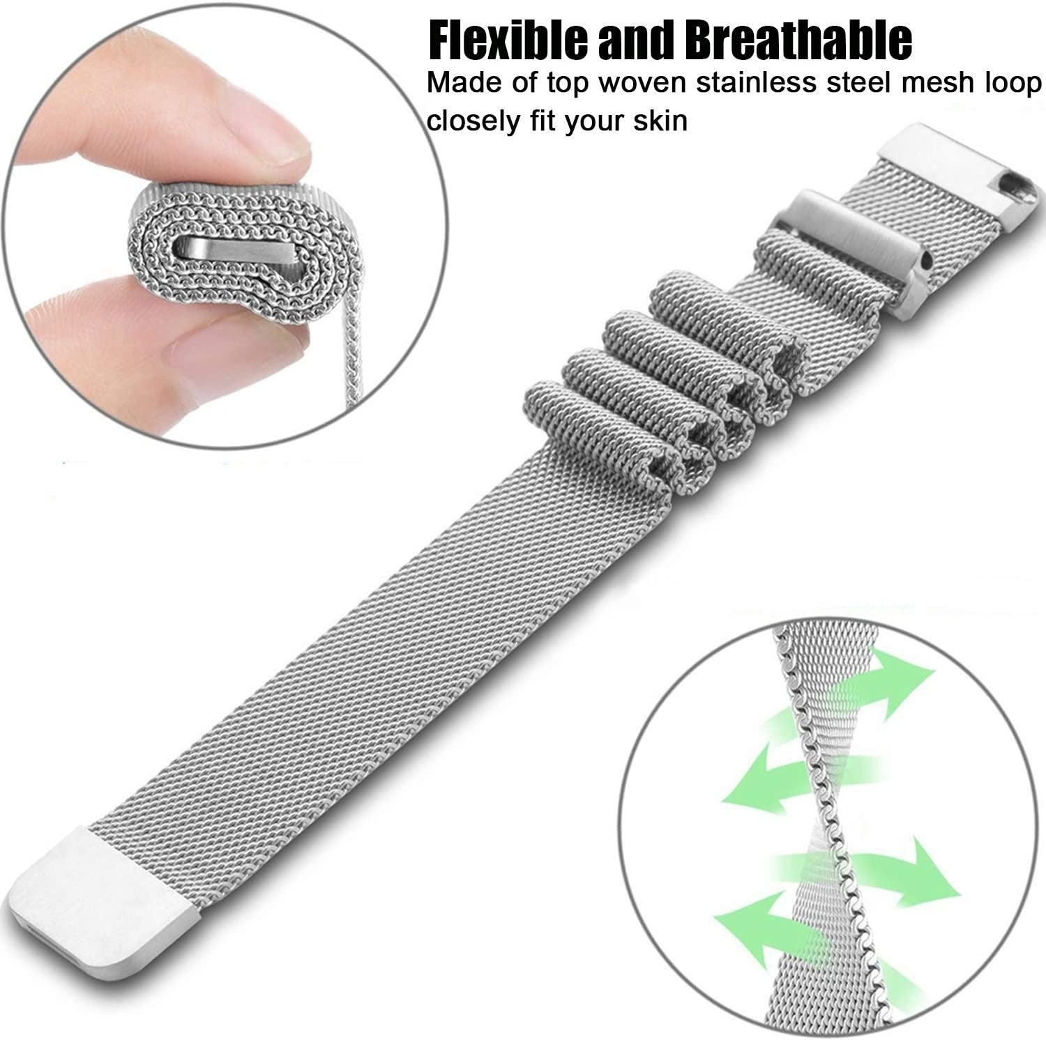 Garmin Vivoactive 4 Milanese band (zilver)