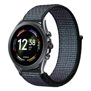 bandje-voor-fossil-gen-6-44mm-nylon-zwart-blauw