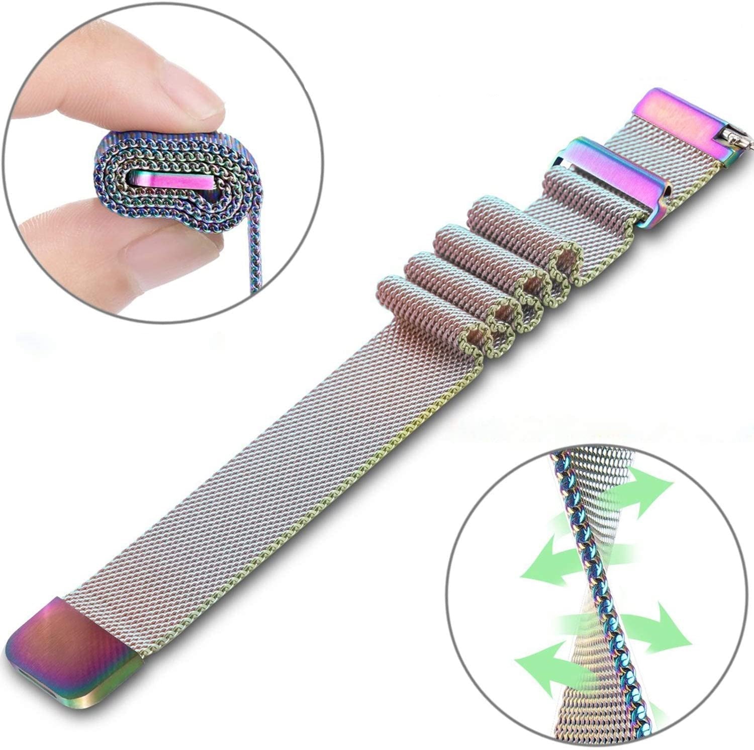 Garmin Vivoactive 4 Milanese Strap (Pearlescent)