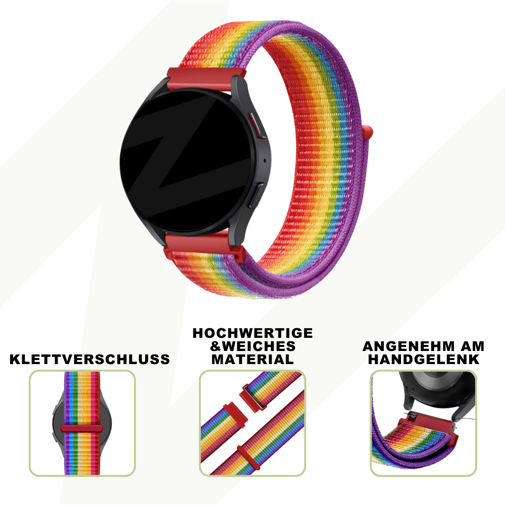 Bandz Coros Apex 2 nylon loop band (regenboog)