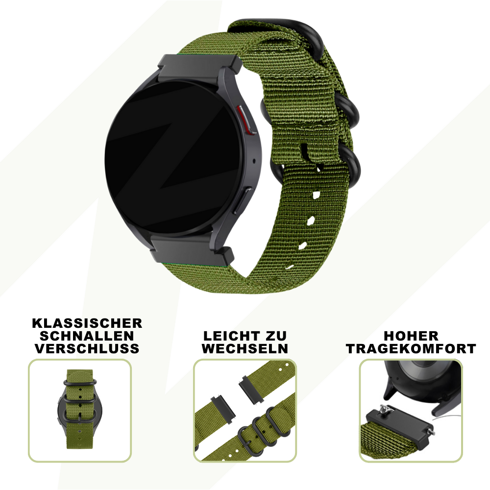 Bandz Coros Pace 2 nylon band met gesp (groen)