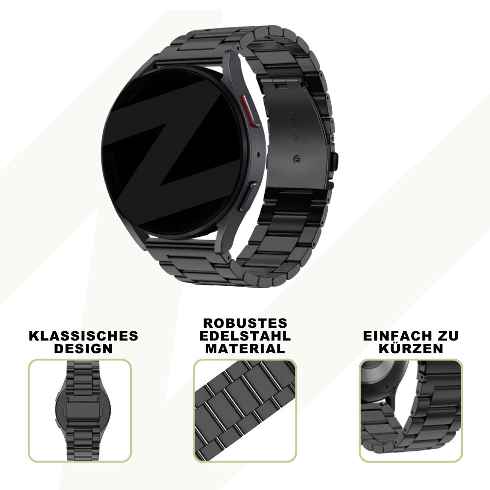 Bandz Coros Apex 2 stalen band 'Classic' (zwart)