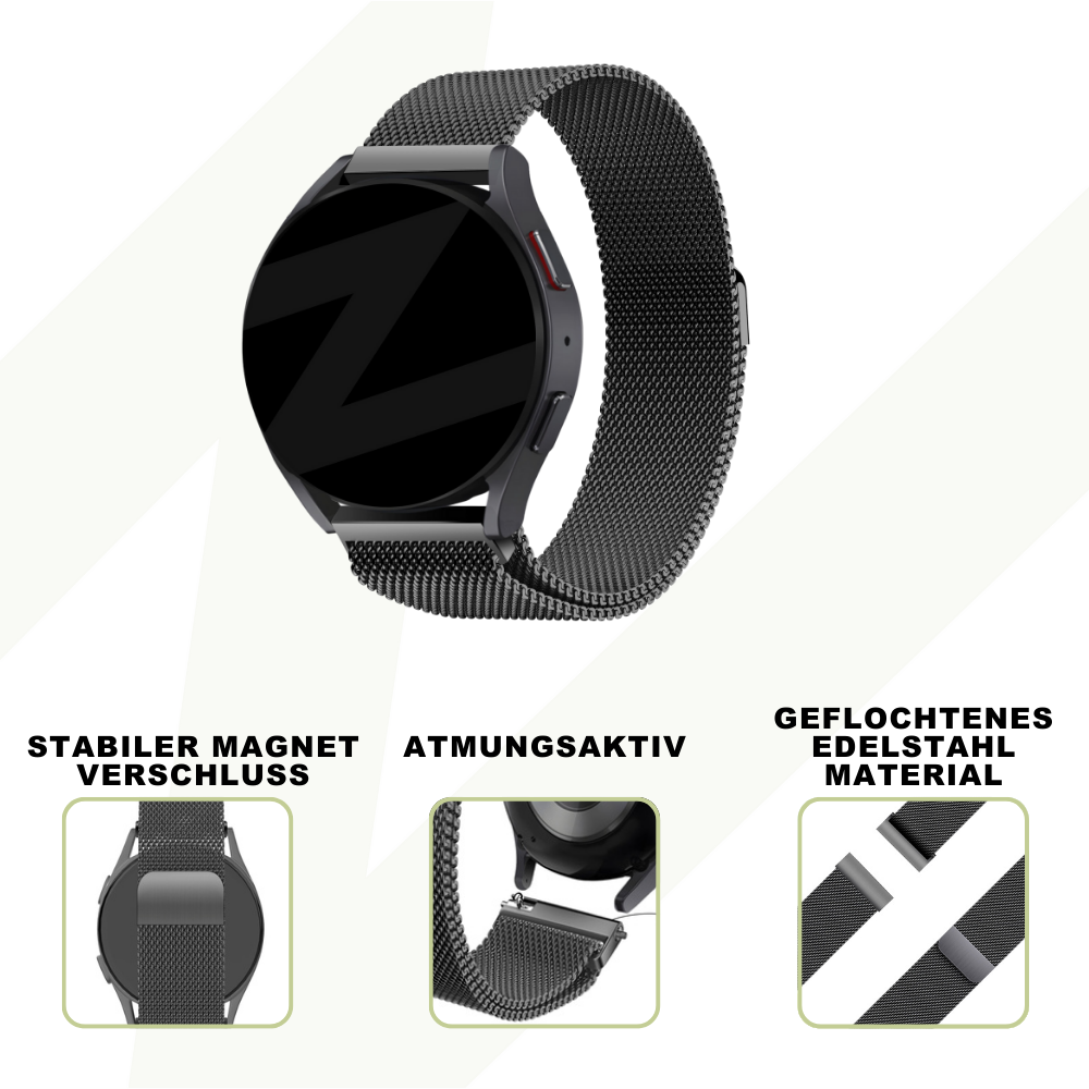 Bandz Coros Apex 2 Milanese Loop Strap (Black)