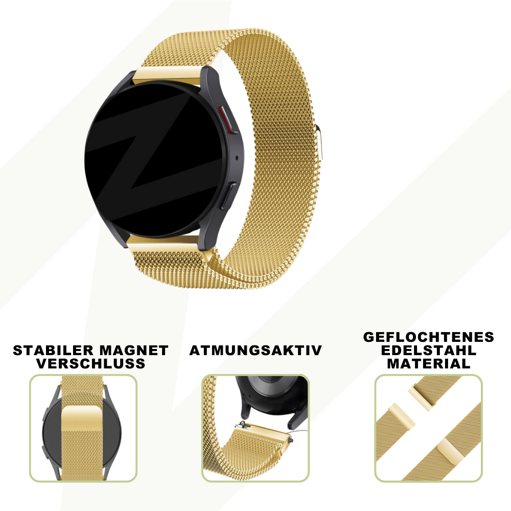 Bandz Coros Apex 2 Milanese loop band (goud)