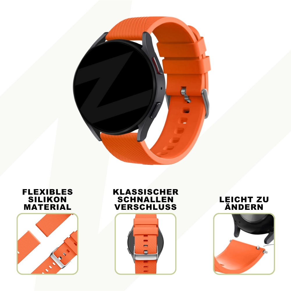 Bandz Suunto 9 Peak Pro siliconen band 'Deluxe' (oranje)