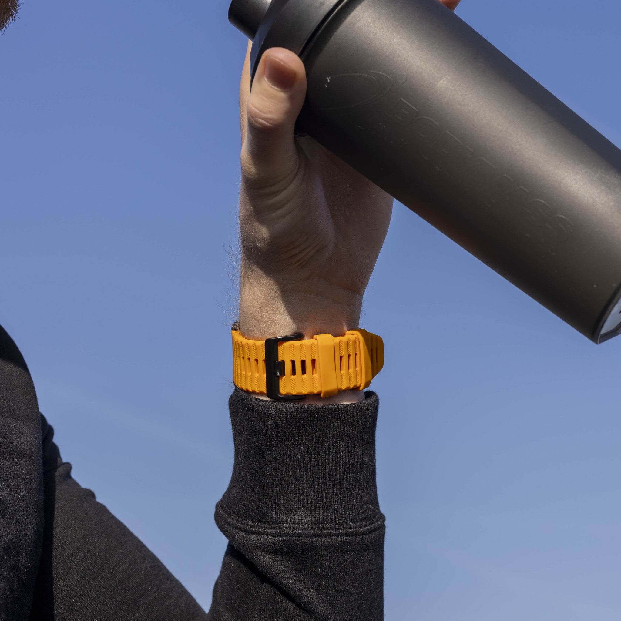 Bandz Garmin Tactix 7 Pro siliconen band met gesp (oranje)