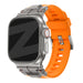 Bandz Apple Watch Liquid Silicone Strap 'Explorer' (Orange with Titanium)