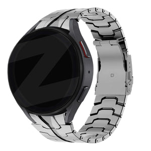 Bandz Samsung Galaxy Watch 4 40mm stalen band 'Iron' (zilver)