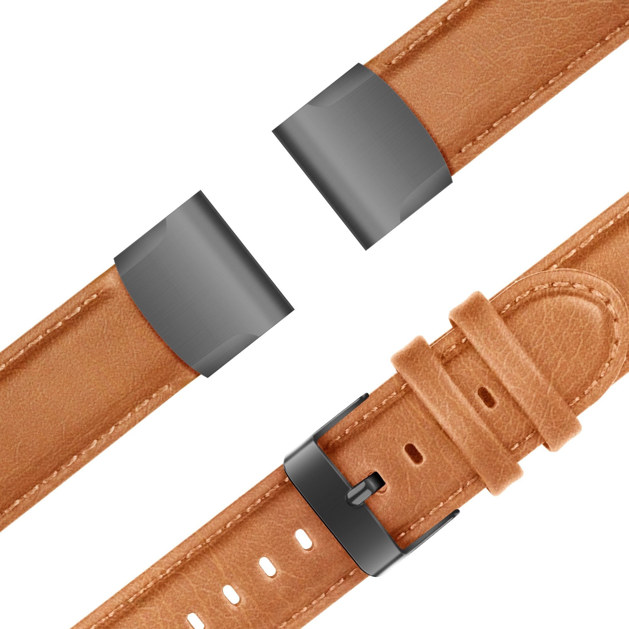 Bandz Garmin Forerunner 965 Leather Strap (Brown)