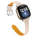 Fitbit Sense slim leren band (beige)