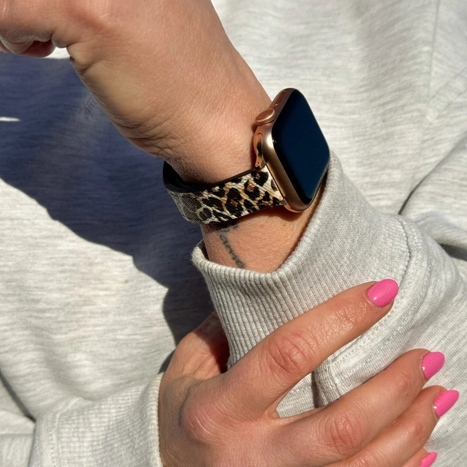 Apple Watch leren bandje (leopard)