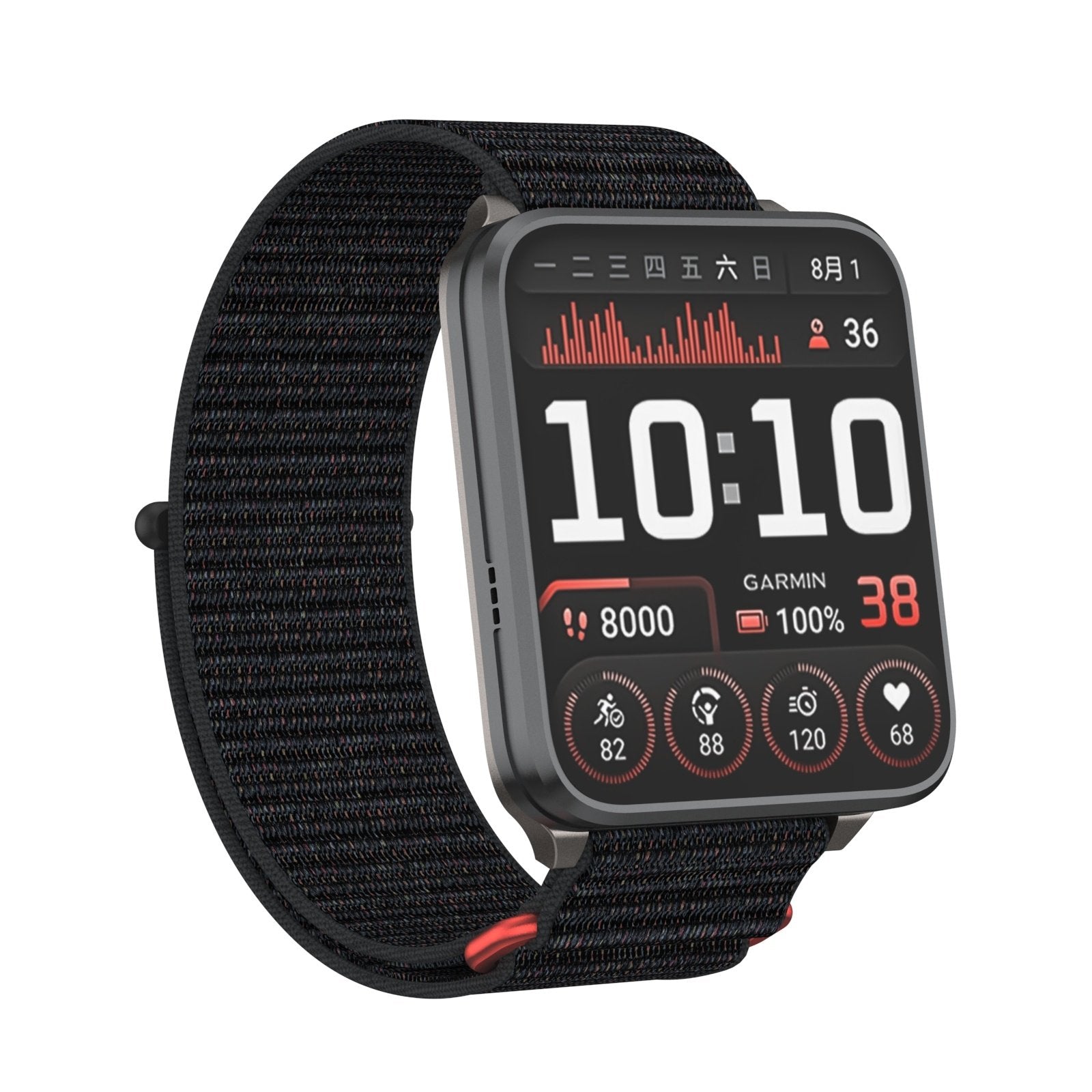 Garmin Venu X1 nylon bandje (zwart)