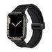 Apple Watch leren D-buckle bandje (zwart)