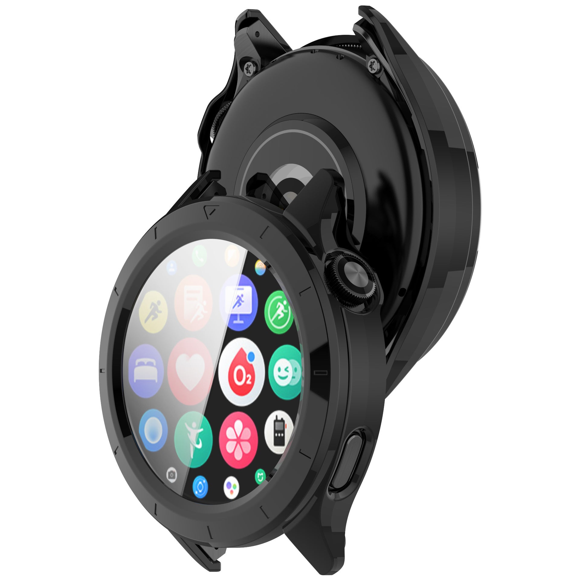 Xiaomi Watch S4 hard case met glas (zwart) 