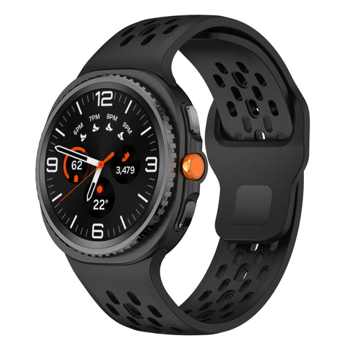 Samsung Galaxy Watch 8 Classic siliconen air bandje (zwart)