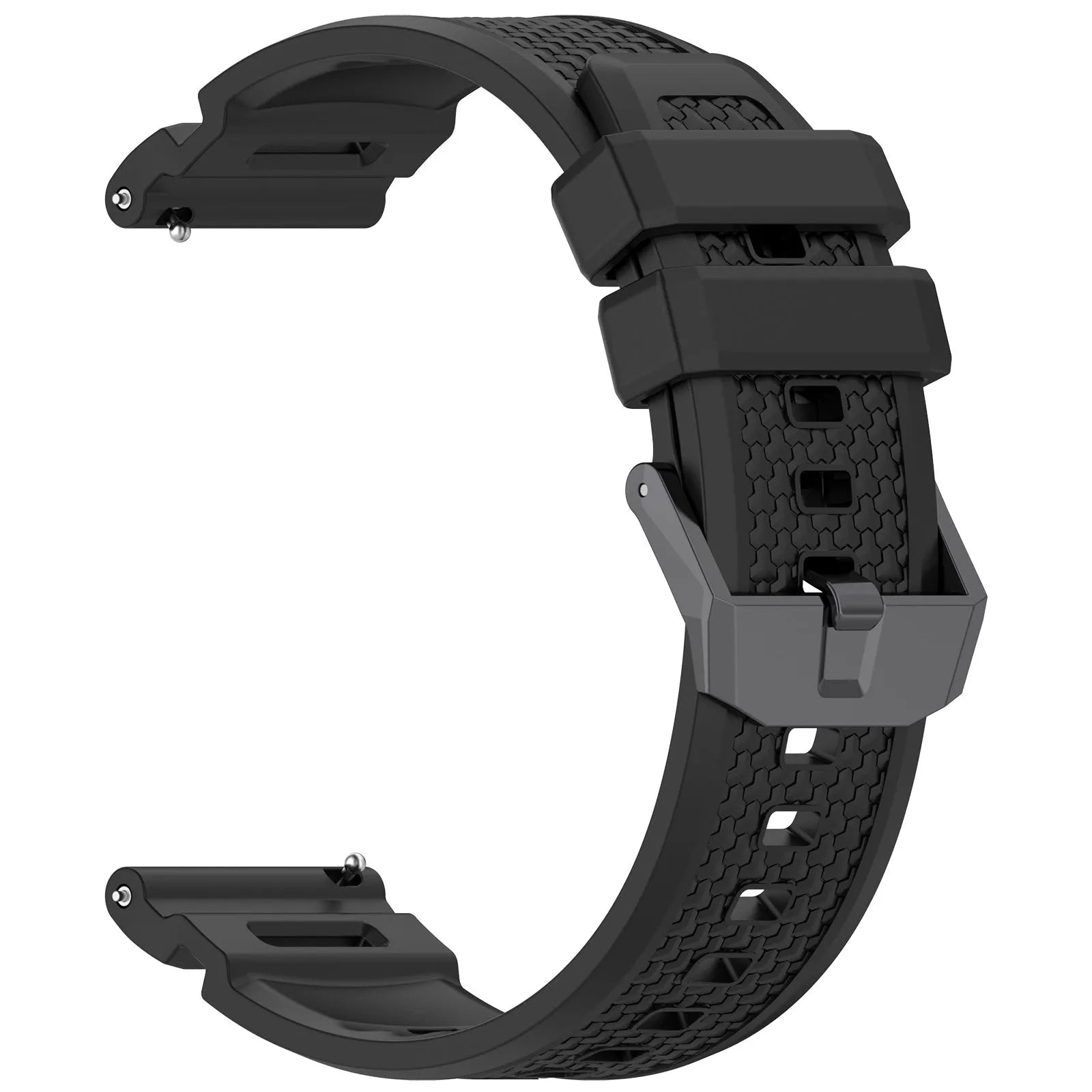 Coros Nomad siliconen bandje (zwart)