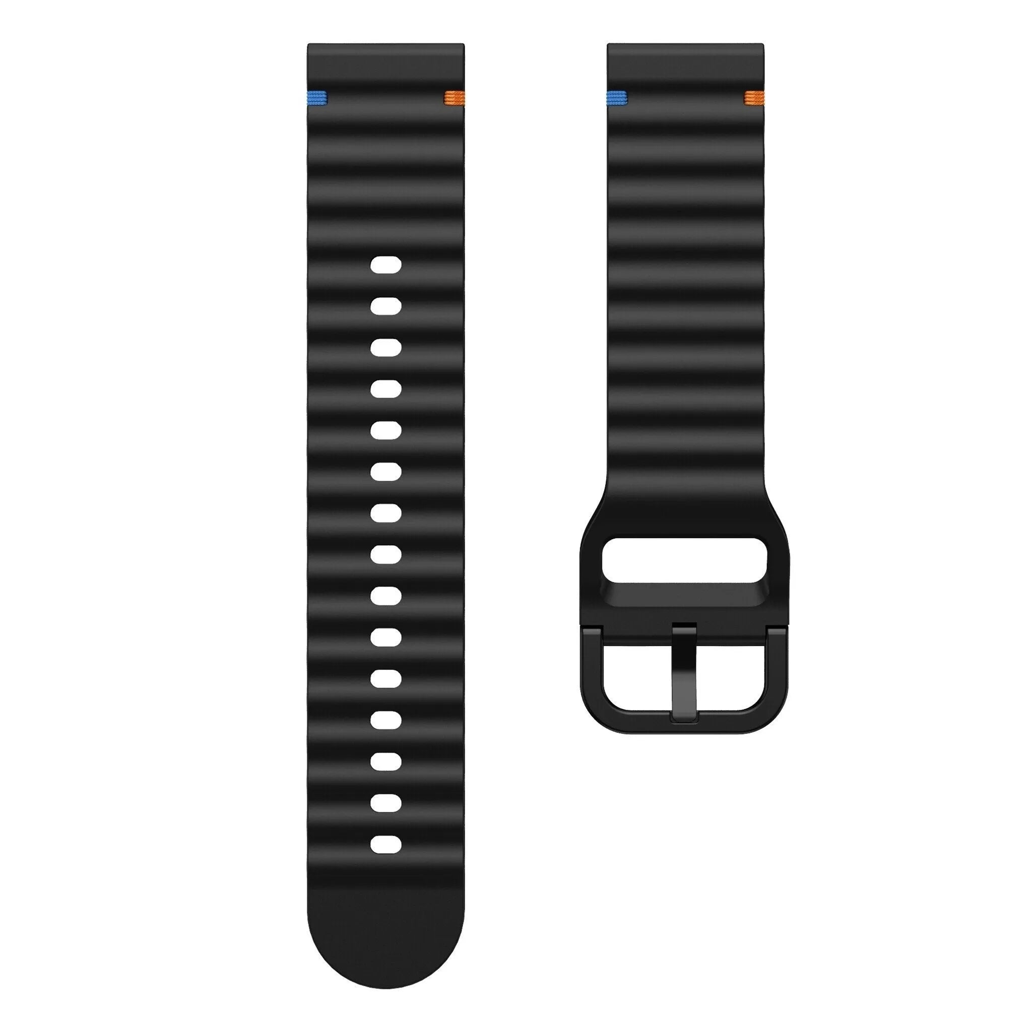 Coros Apex 2 wave siliconen bandje (zwart)