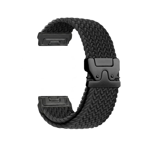 Garmin Forerunner 945 Braided Strap P-Buckle (Black with Black)