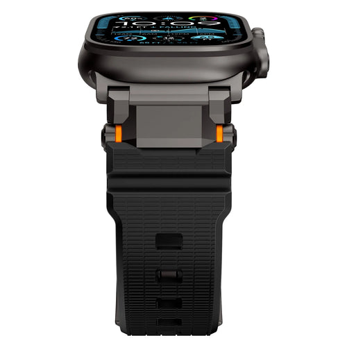 Apple Watch 'Adventurer' siliconen band (zwart met zwart)