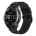 Garmin Fenix 8 - 51mm premium leren bandje (zwart)