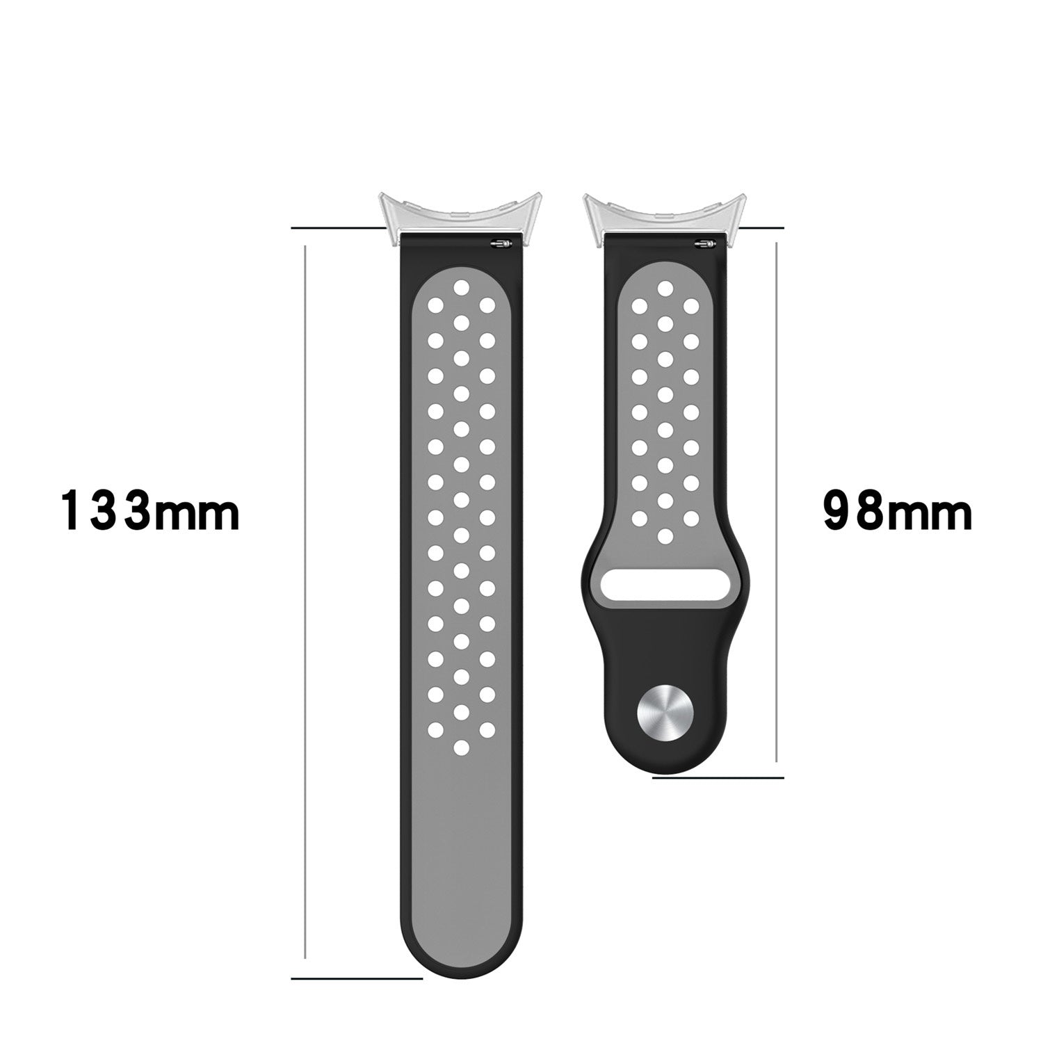 Google Pixel Watch 4 - 41mm sport bandje (zwart/rood)