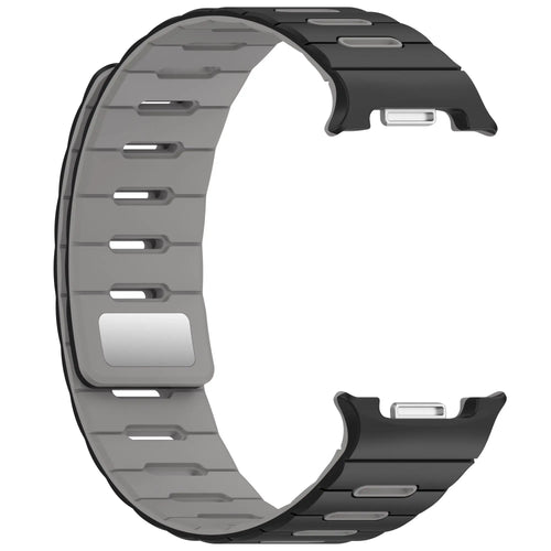 Samsung Galaxy Watch 8 - 40mm magnetisch siliconen bandje (zwart/grijs)