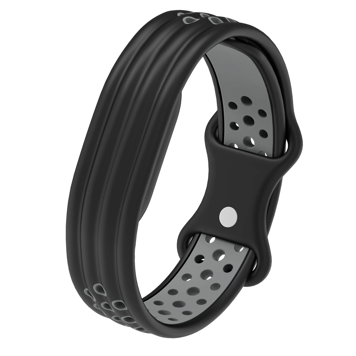 Silicone Sport Strap, black/grey