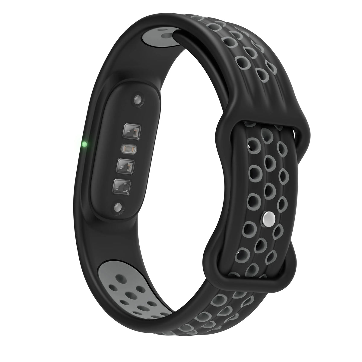 Silicone Sport Strap, black/grey