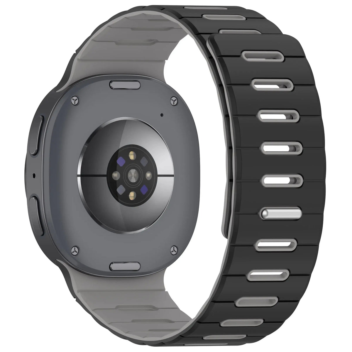 Samsung Galaxy Watch 8 Classic magnetisch siliconen bandje (zwart/grijs)