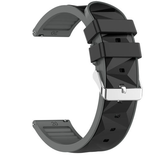 Amazfit Active 3 Premium Diamond Sport Strap (Black/Grey)