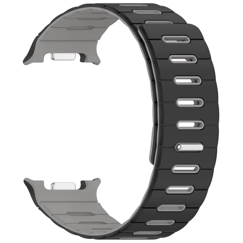 Samsung Galaxy Watch 8 - 40mm magnetisch siliconen bandje (zwart/grijs)