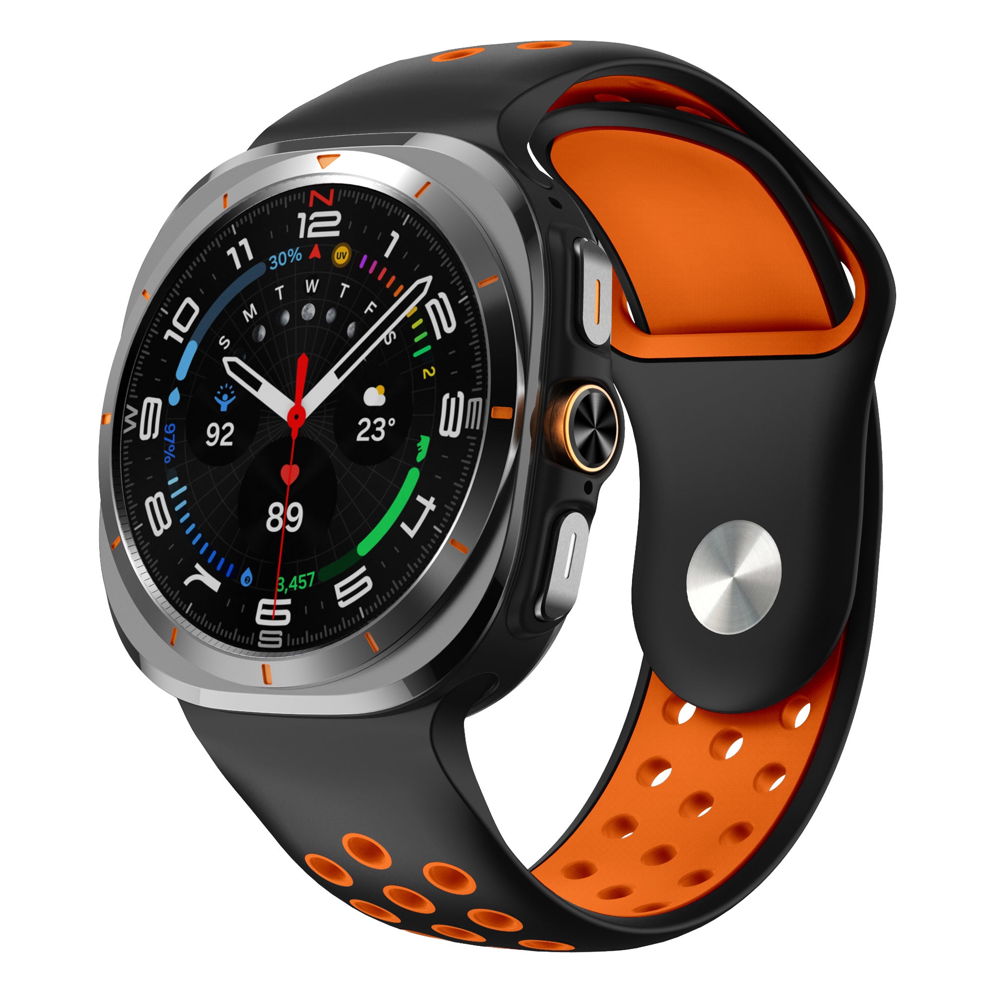 Samsung Galaxy Watch Ultra sport band (zwart/oranje)