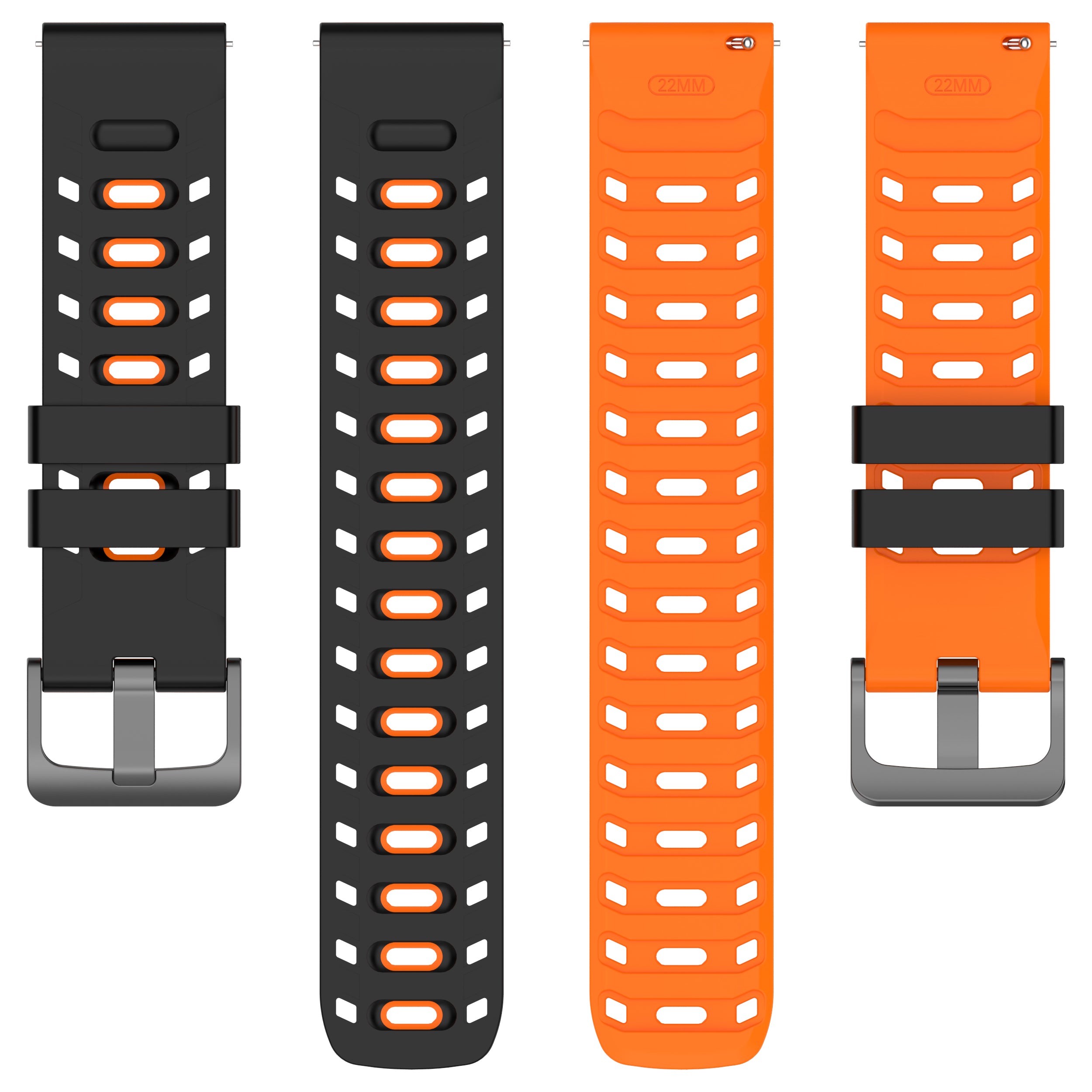 Suunto 9 Peak mecha sport band (zwart/oranje)