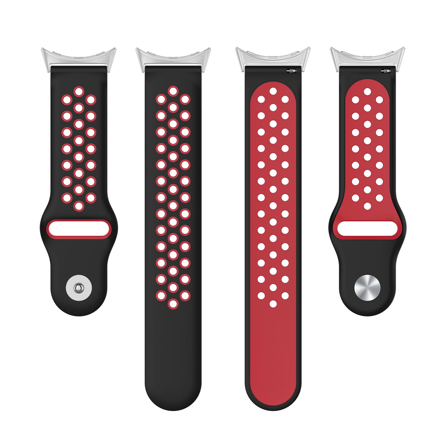 Google Pixel Watch 4 - 41mm sport bandje (zwart/rood)