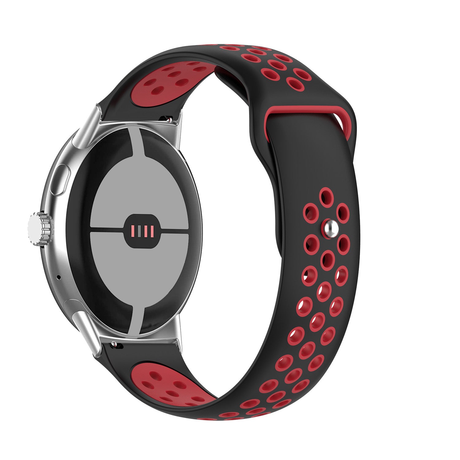 Google Pixel Watch 4 - 41mm sport bandje (zwart/rood)