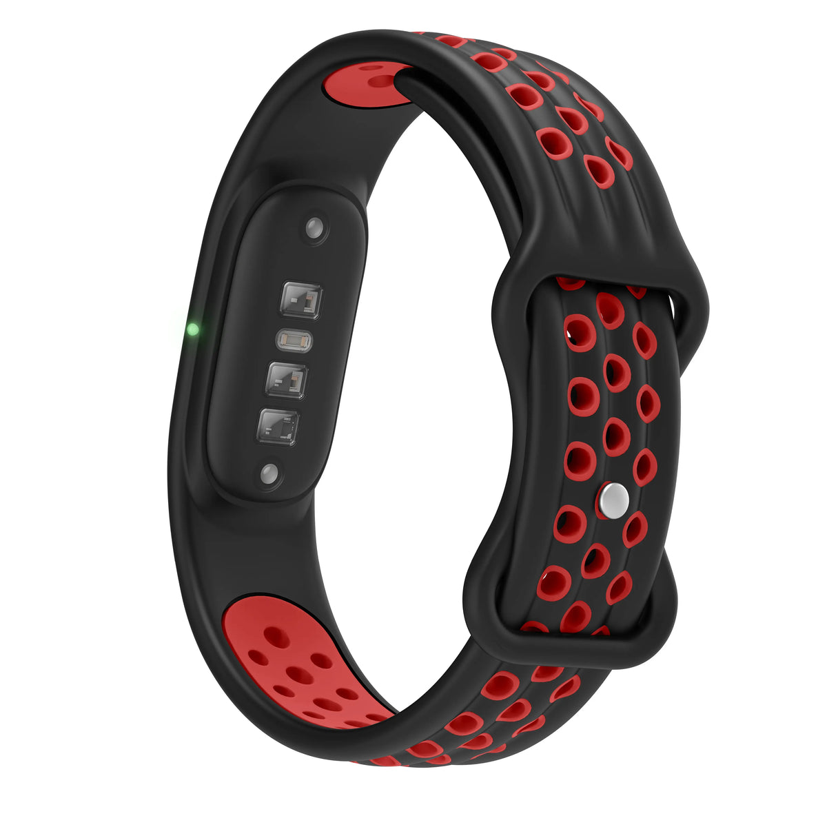 Silicone Sport Strap, black/red