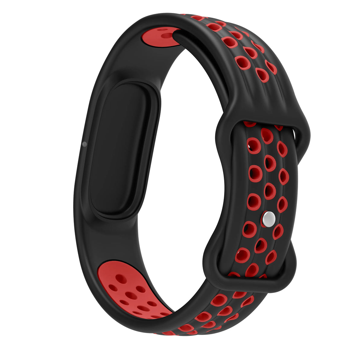 Silicone Sport Strap, black/red