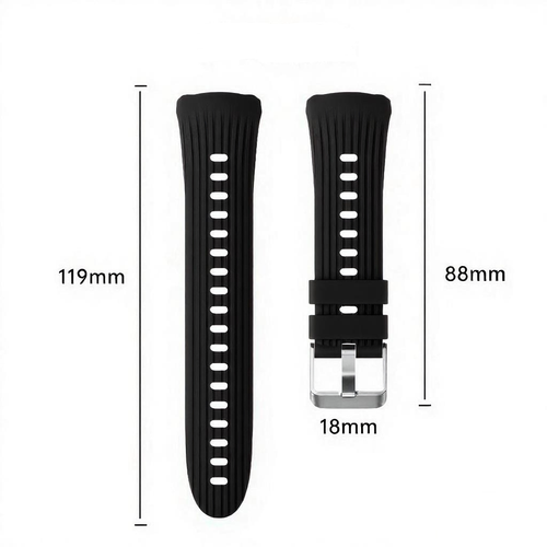 Huawei Watch 5 - 42mm siliconen bandje 'perfect fit' (zwart)