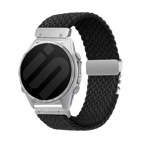 braided band black silver