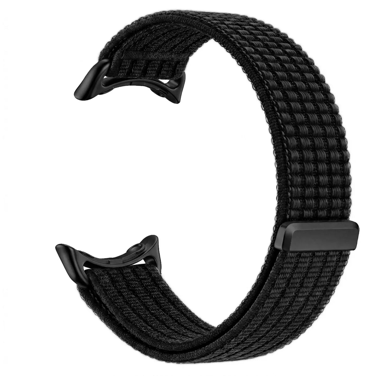 Google Pixel Watch 3 - 45mm ultradunne nylon band (zwart)