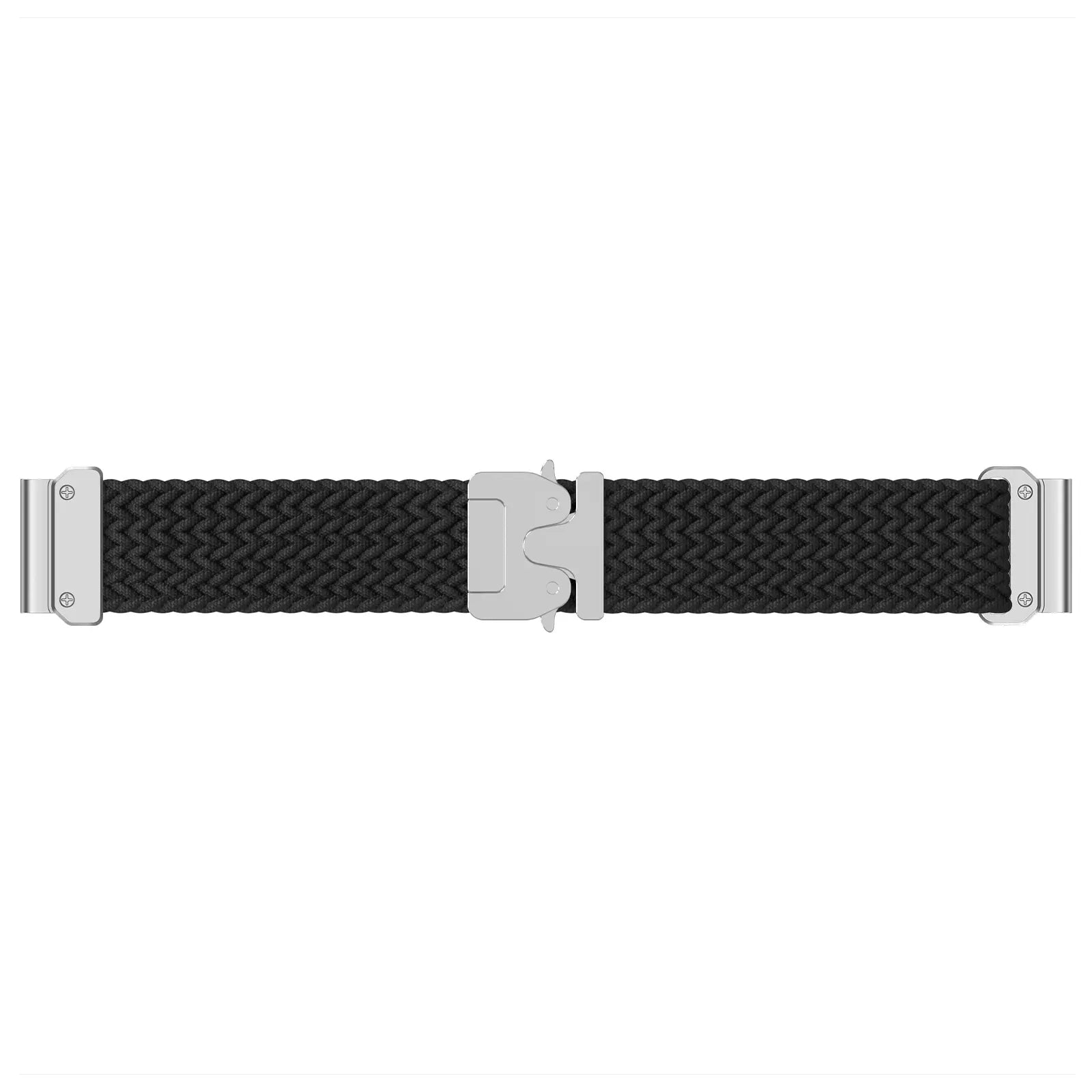 Garmin Quatix 8 Pro - 47mm Braided Strap P-Buckle (Black with Silver)