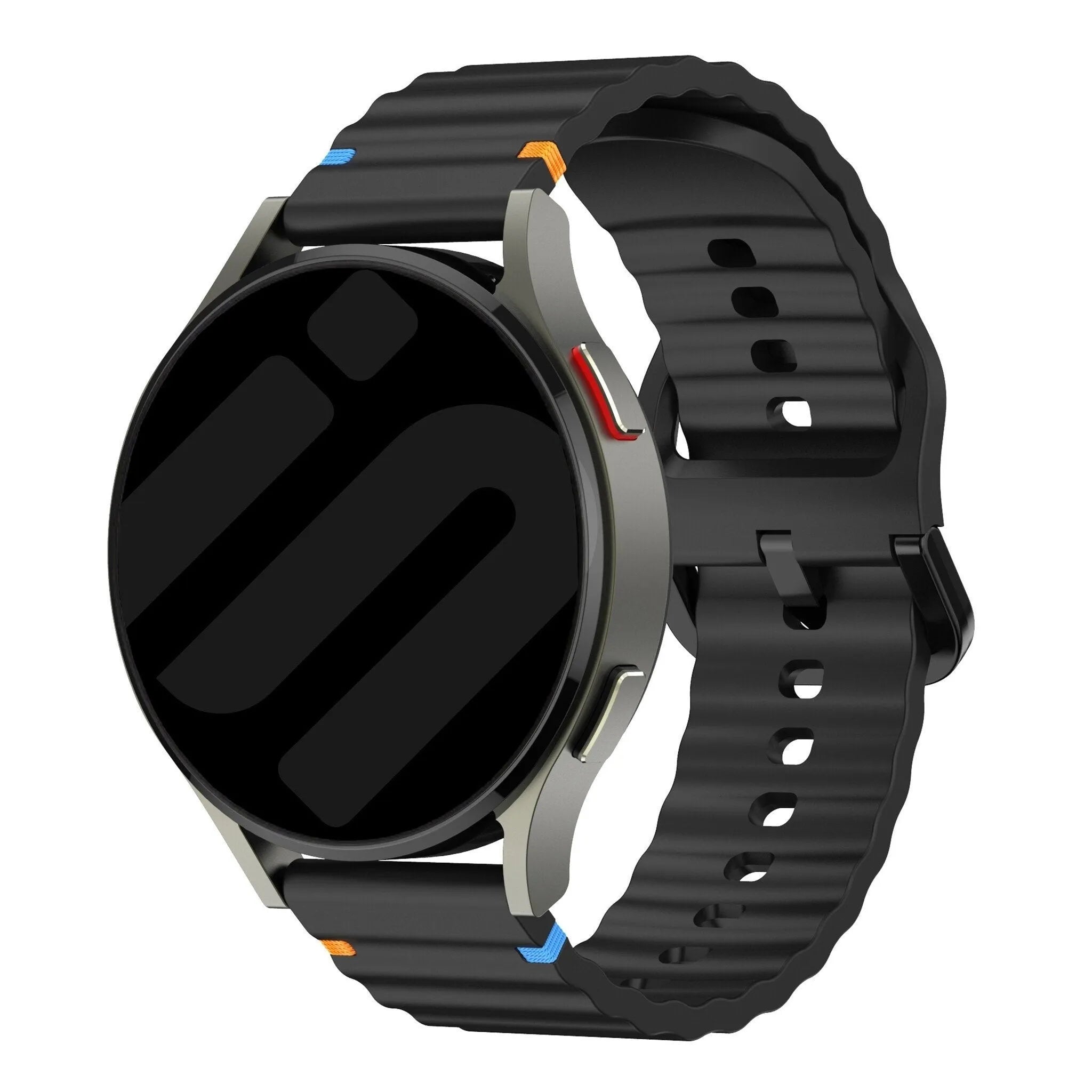 Coros Apex 2 wave siliconen bandje (zwart)