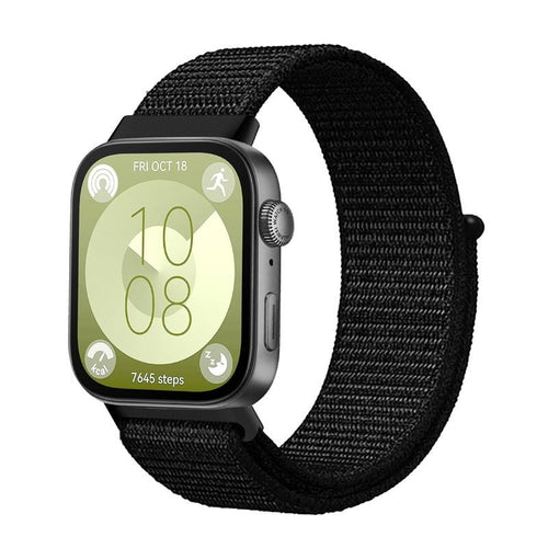 Huawei Watch Fit 4 nylon classic bandje (zwart)